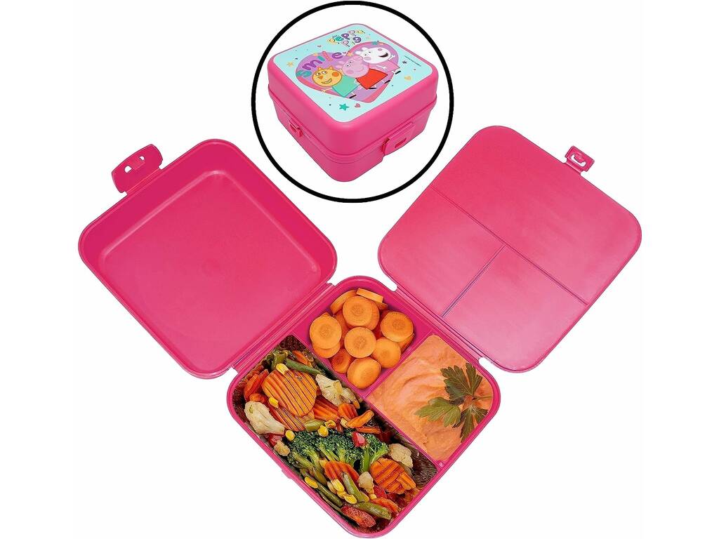 Peppa Pig Sandwichera Con Compartimentos de Kids Licensing PP09062