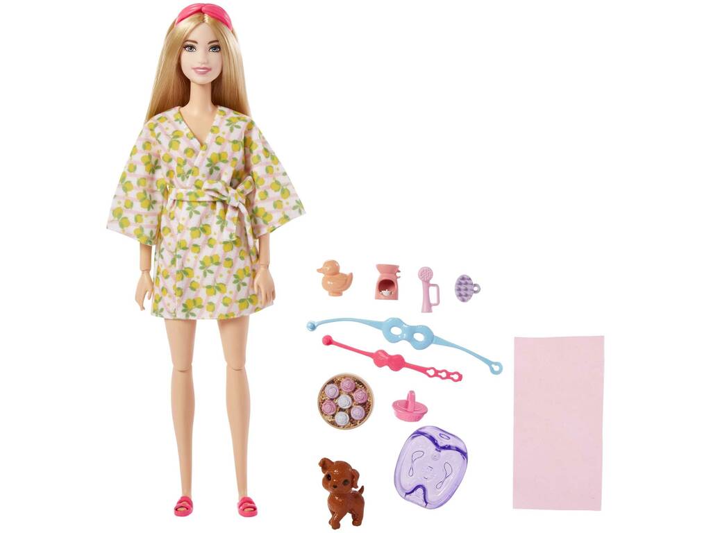 Barbie Muñeca Rubia Bienestar Spa Mattel HKT90