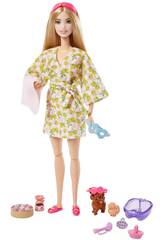 Barbie Bambola Bionda Benessere Spa Mattel HKT90