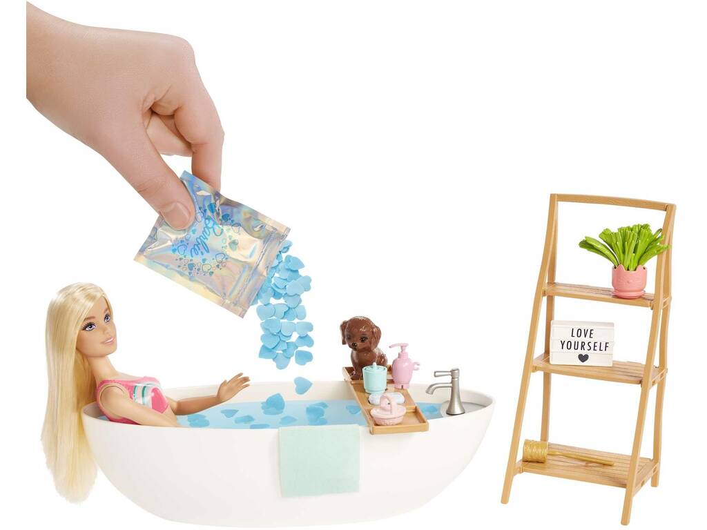 Barbie Bienestar Muñeca Rubia con Bañera Mattel HKT92