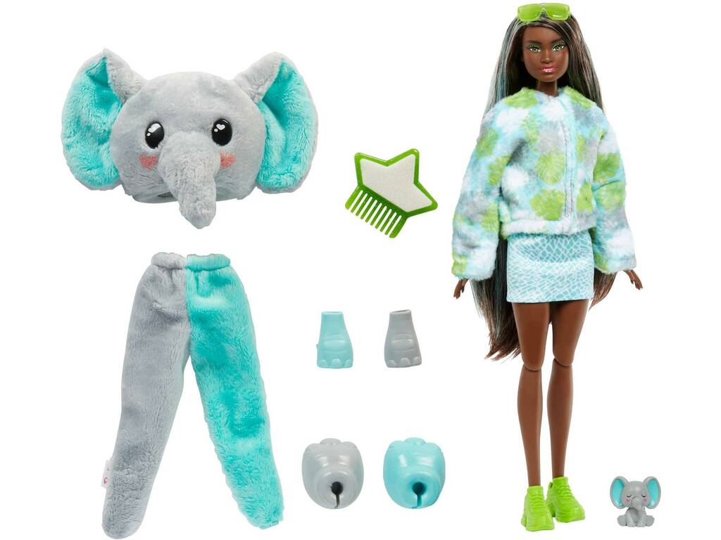 Barbie Cutie Reveal Amigos de la Jungla Elefante Mattel HKP98