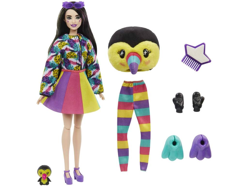 Barbie Cutie Reveal Amici della giungla Tucano Mattel HKR00