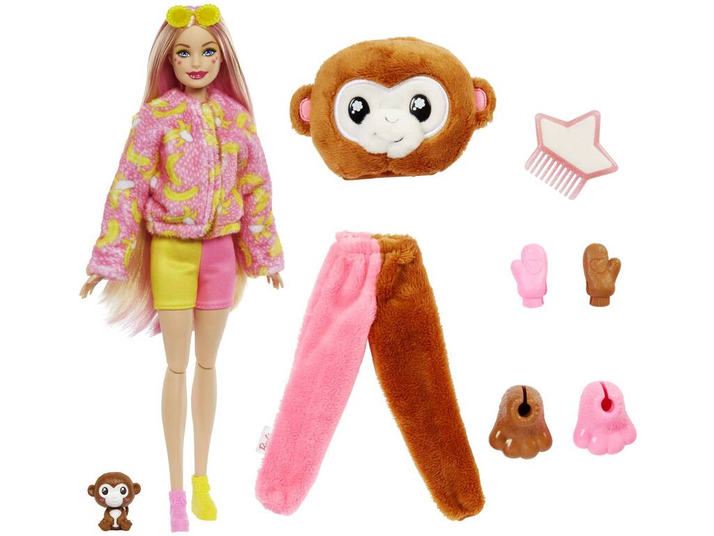 Barbie Cutie Reveal Jungle Friends Overall Mattel HKR01