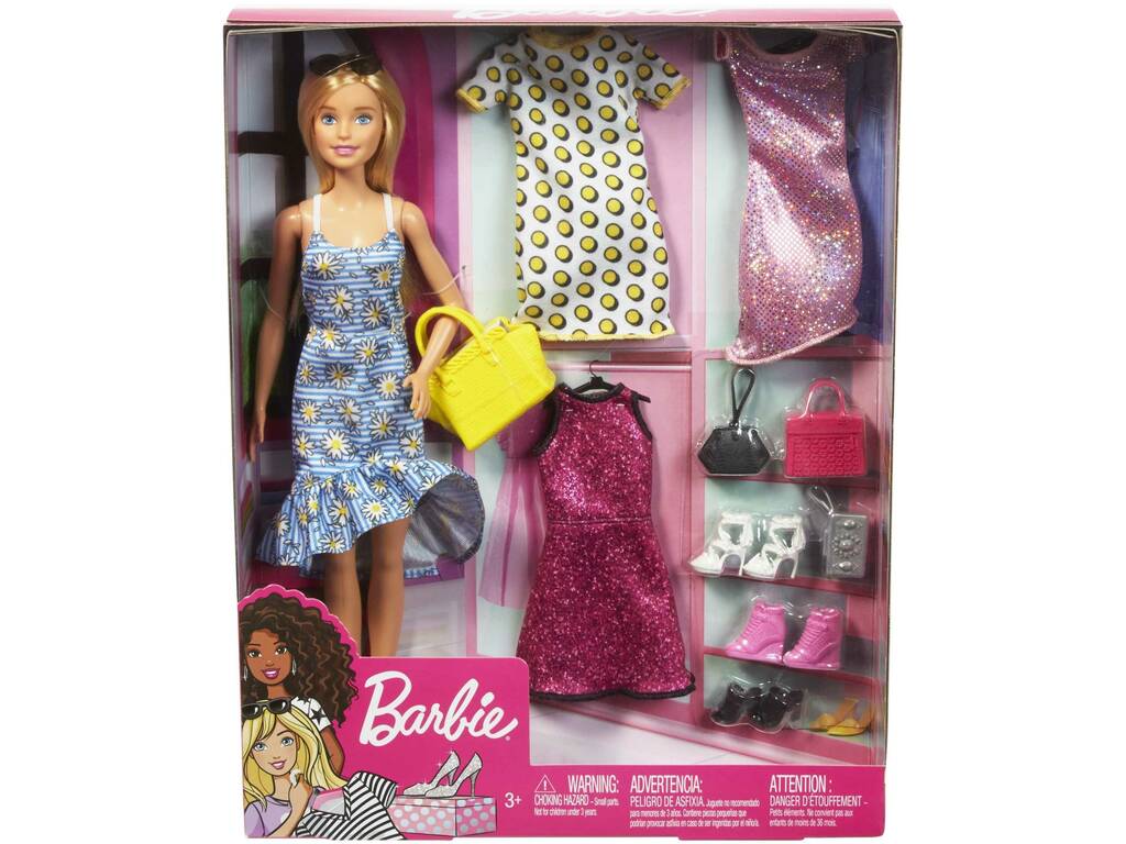 Barbie con 4 Modas Mattel GDJ40