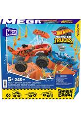 Mega Hot Wheels Monster Trucks Tiger Shark Teeth Track Mattel HKF88