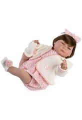 Sara Neugeborene Puppe 50 cm. Berbesa Braunes Haar 5401