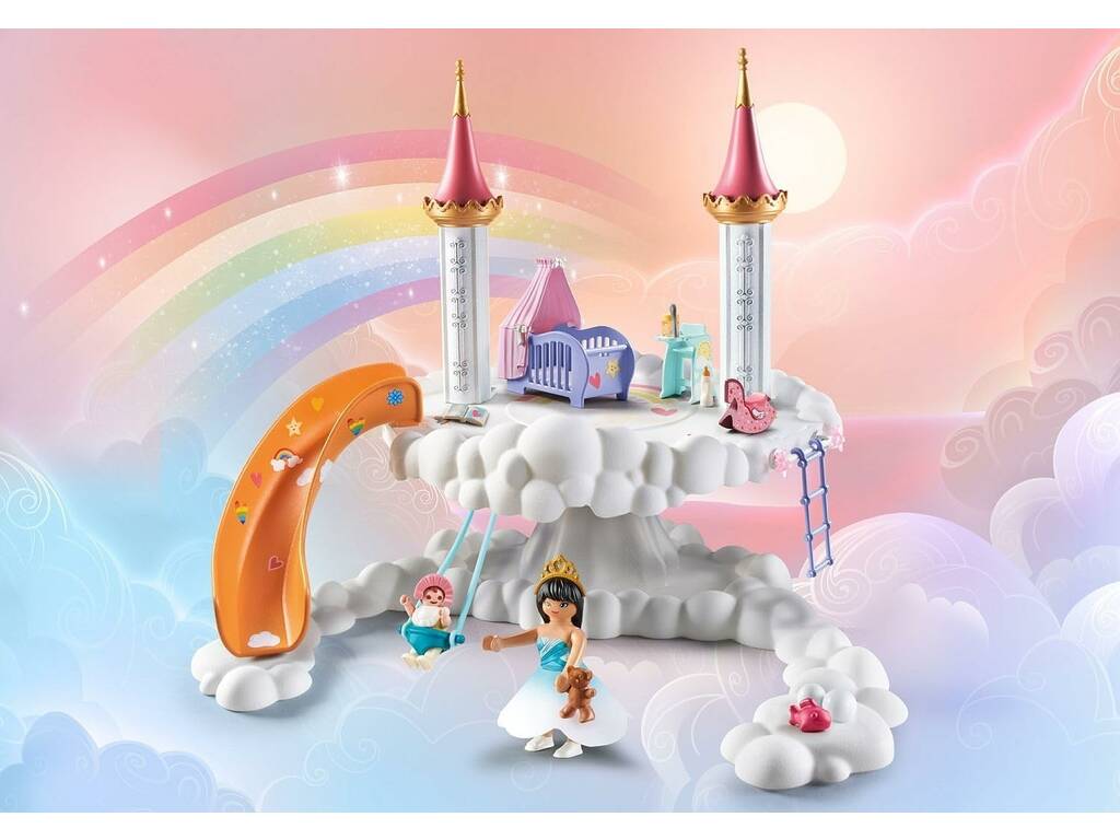Playmobil Château arc-en-ciel Chambre de bébé dans les nuages 71360