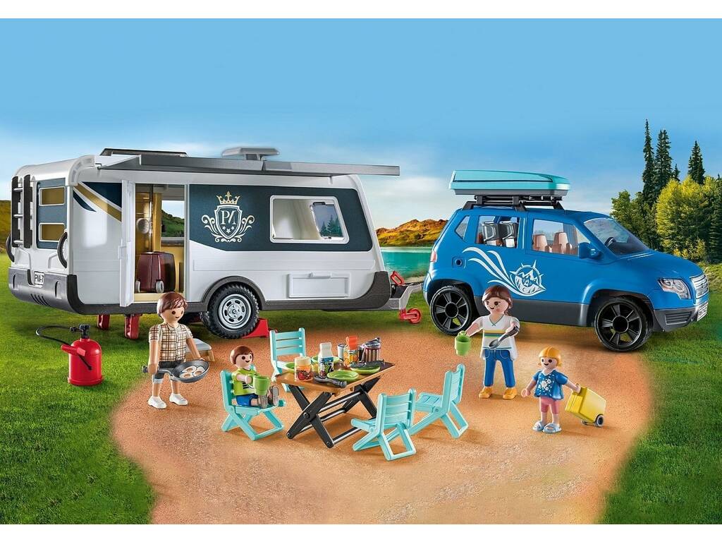 Playmobil Family Fun Caravan con auto 71423