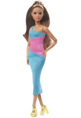 Barbie Signature Looks Barbie Doll Long Dress Mattel HJW82