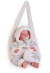 Poupée Lea Newborn Baby Doll avec sac de portage De Borreguillo 42 cm d'Antonio Juan 33346