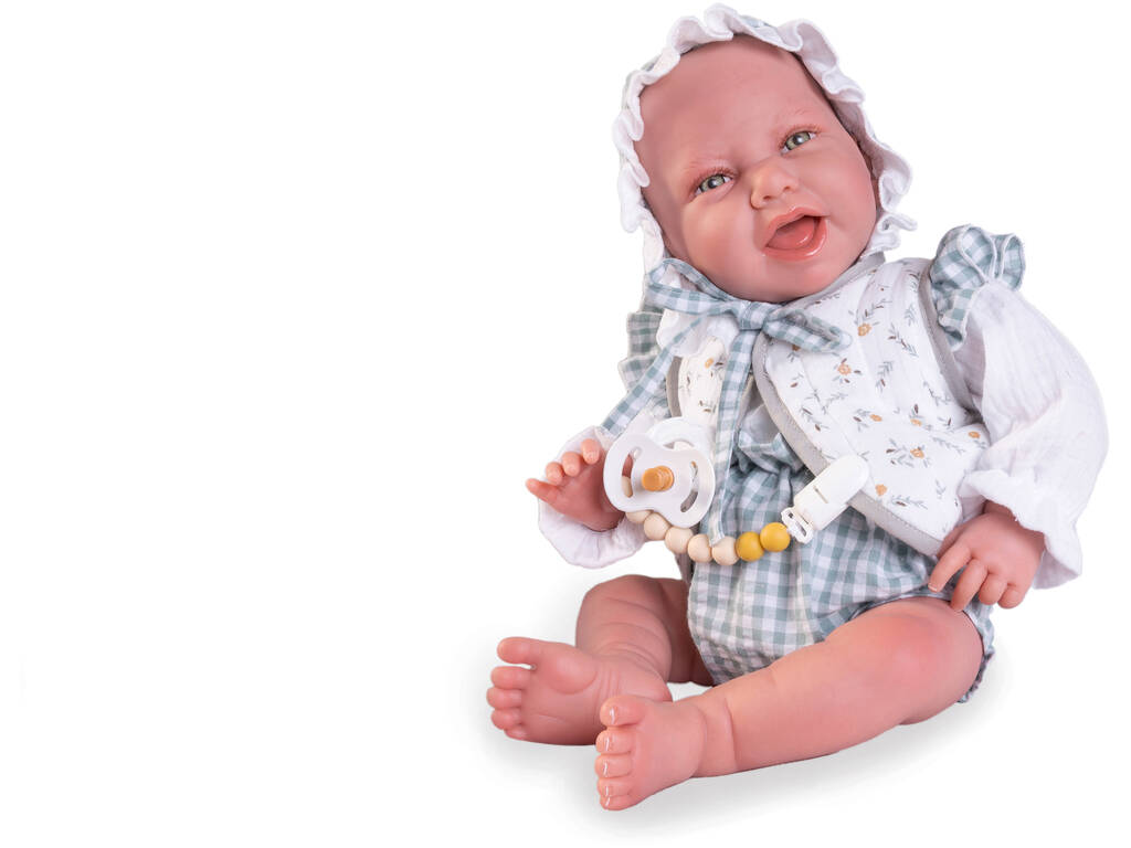 Süße wiedergeborene Carla-Puppe mit Kapuze, 42 cm. Anthony John 80321