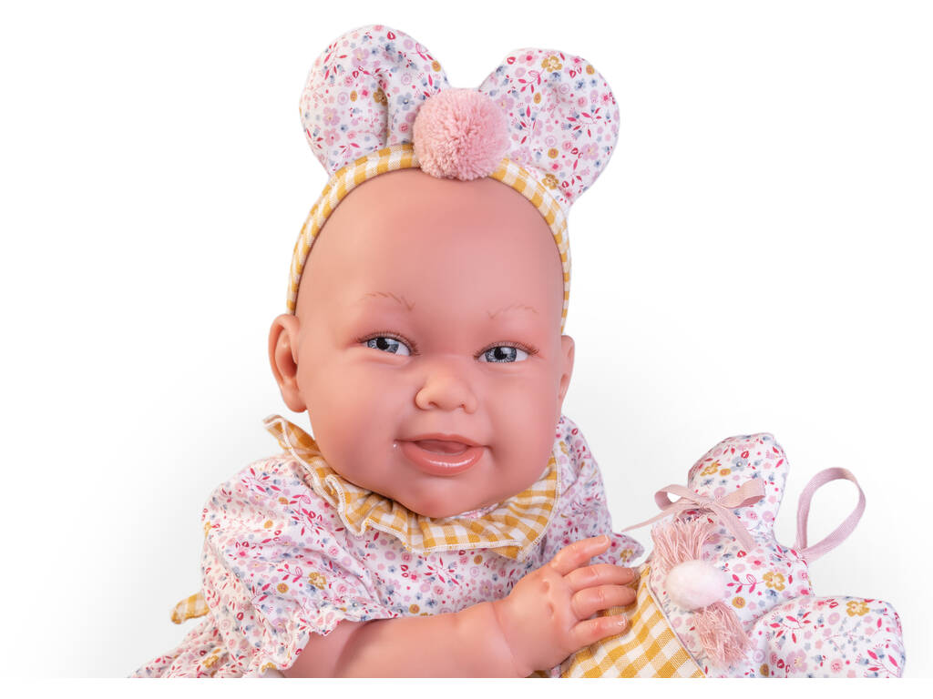 Ma première poupée Reborn Martina Mouse avec porte cure-dents 52 cm. Antonio Juan 81381