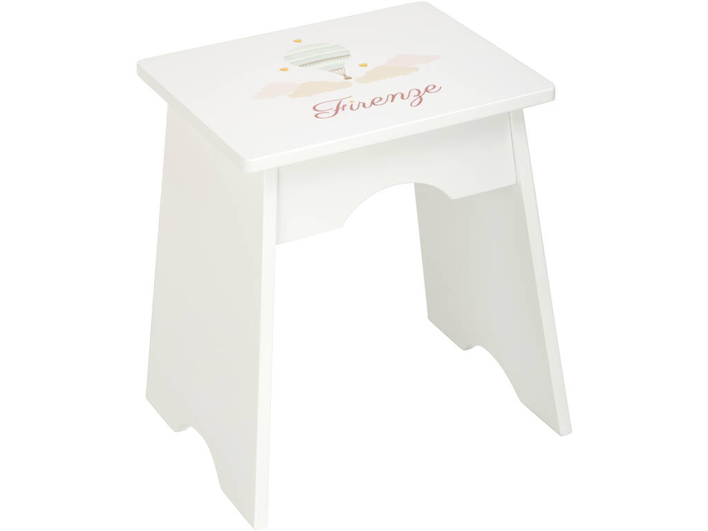 Tavolino da toilette in legno Firenze con sgabello Arias 21554