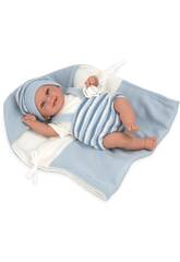 Bambola Elegance Babyto Blu 35 cm. con Coperta Arias 60751