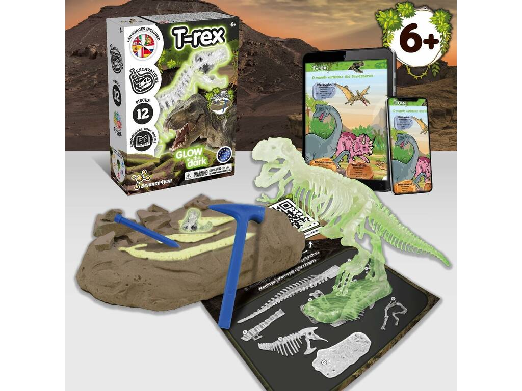 Scavi T-Rex brilla nel buio Science4you 80004109