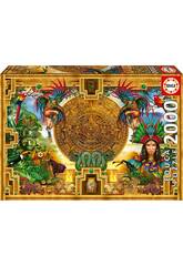 Puzzle 2000 Mayan Aztec Assemblage Educa 19565