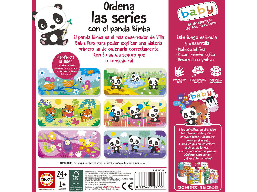 Baby El Despertar De Los Sentidos Ordena Las Series Con El Panda Bimba Educa 19713