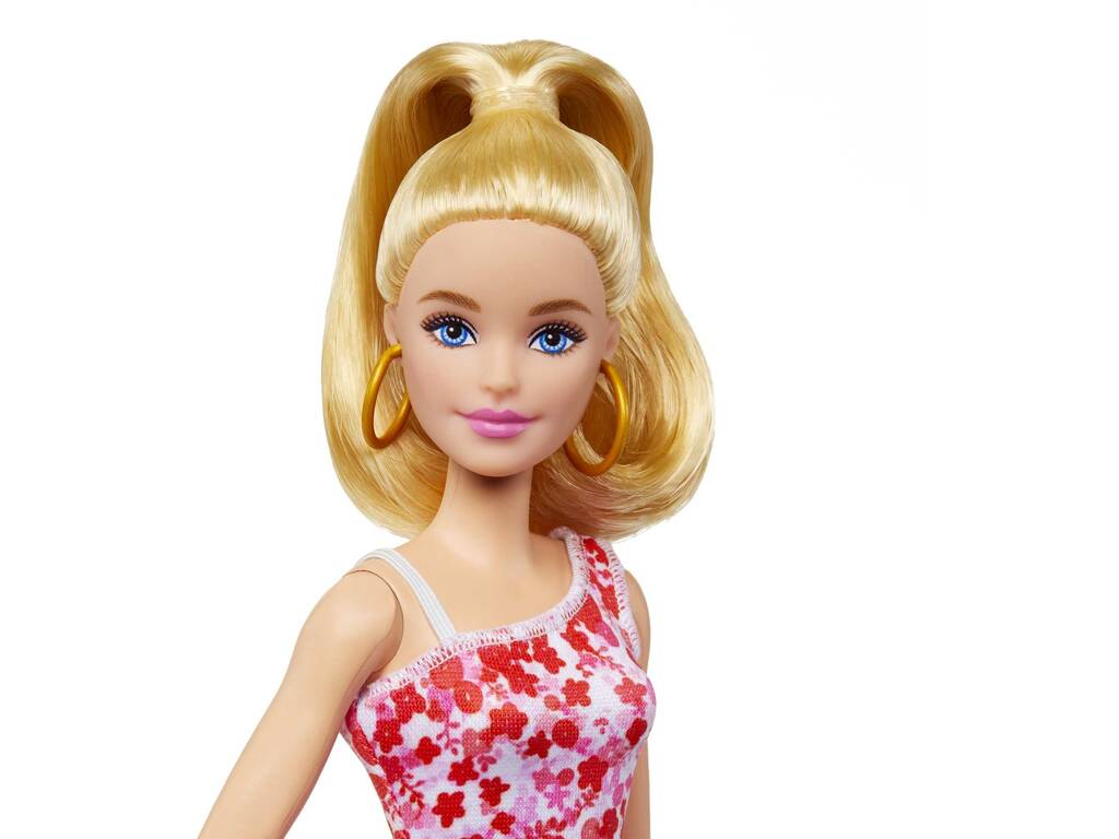 Barbie Fashionista Rosa Blumenkleid von Mattel HJT02