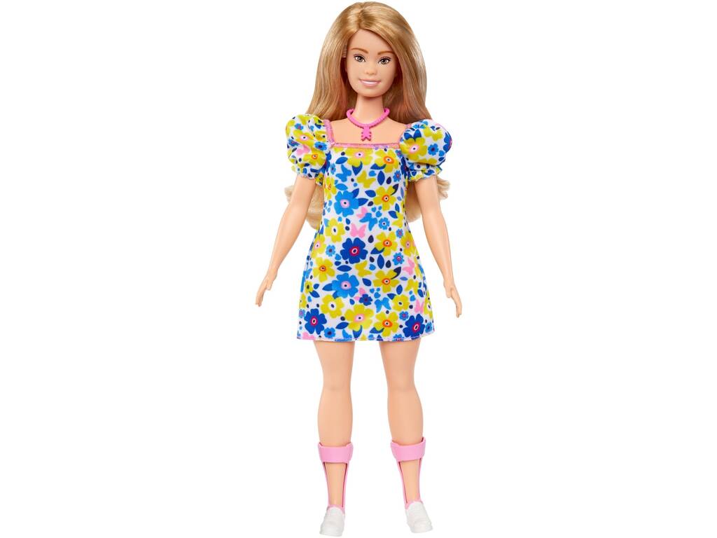 Barbie Fashionista Muñeca Vestido Flores Síndrome de Down Mattel HJT05