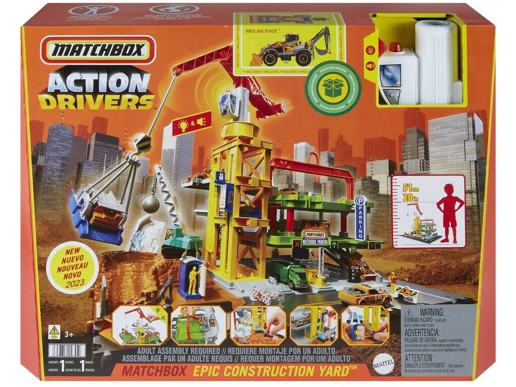 Matchbox Action Drivers Mattel Construction Zone HPD63