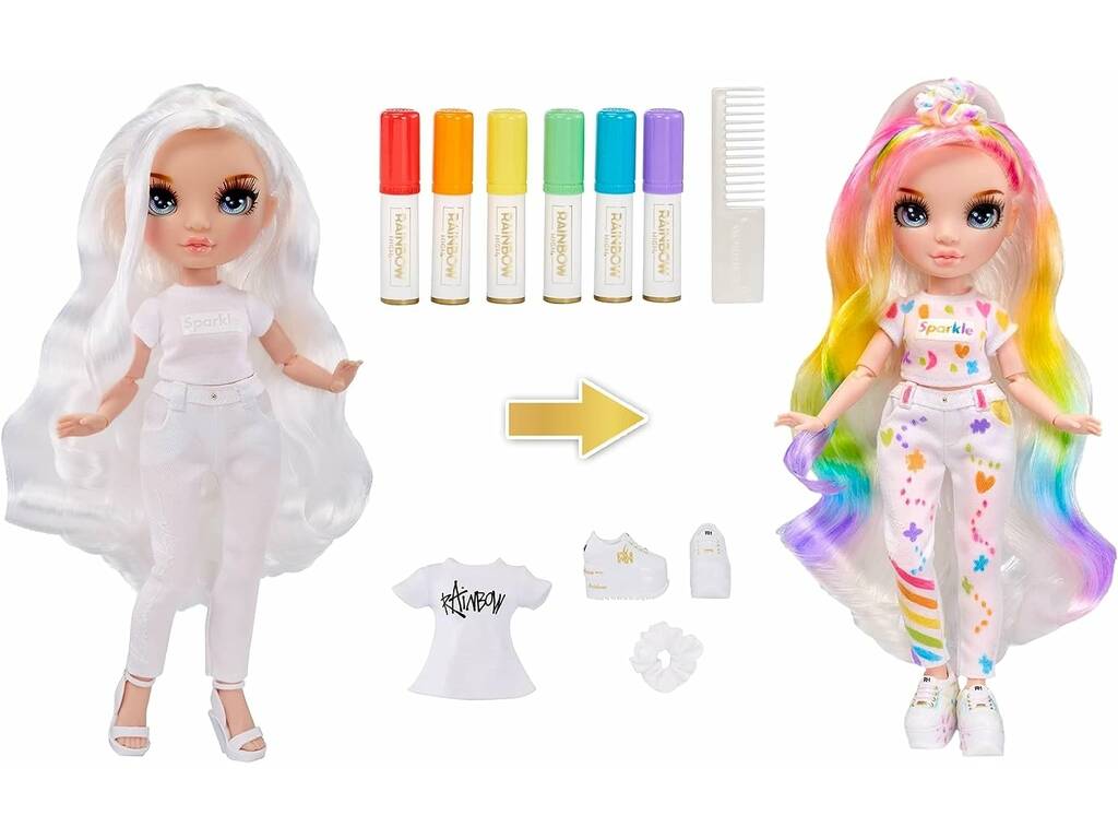 Rainbow High Color & Create Puppe Blaue Augen MGA 594123