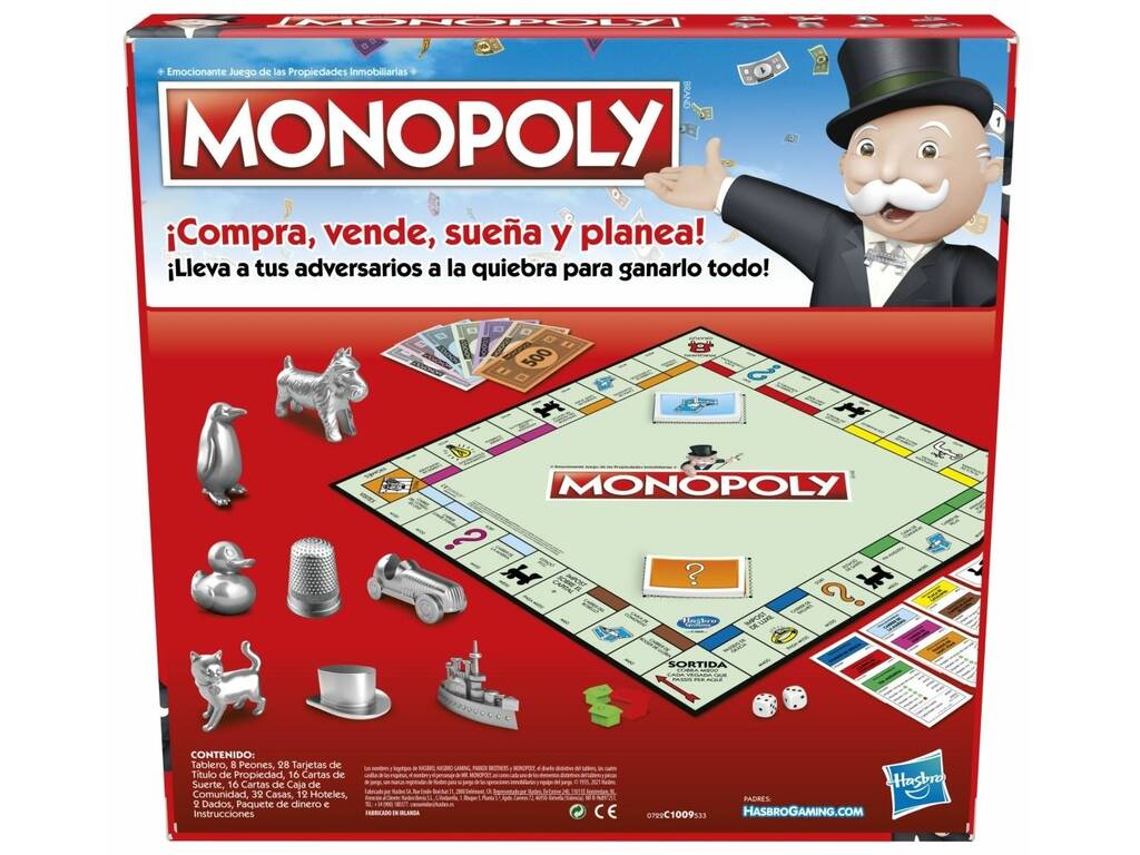 Monopoly Clásico Edición Barcelona Hasbro C1009 - Juguetilandia