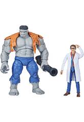 Marvel Legends Serie Pack Hulk Grigio e Dr. Bruce Banner Hasbro F7084