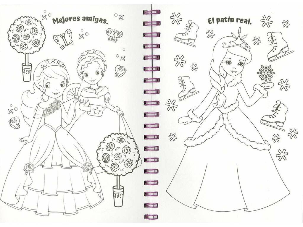 Livre de couleurs et de cristaux Princesses par Susaeta S3568002