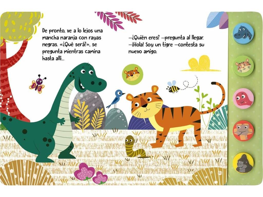 Premier livre de sons d'animaux Le dinosaure se fait des amis Susaeta S3578002