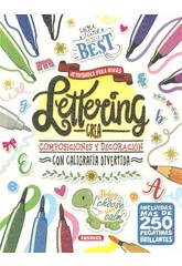 Libro Lettering con adesivi Crea composizioni e decorazioni da Educa 3592