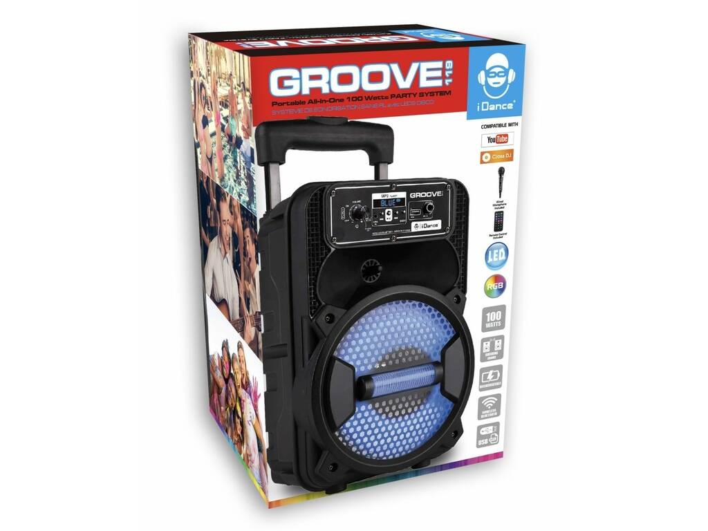 IDance Altofalante Portátil com Microfone e Controlo Remoto Groove Cefa Toys 358