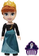 Bambola Disney Frozen Piccola Anna 15 cm. con corona e pettine Jakks 21715