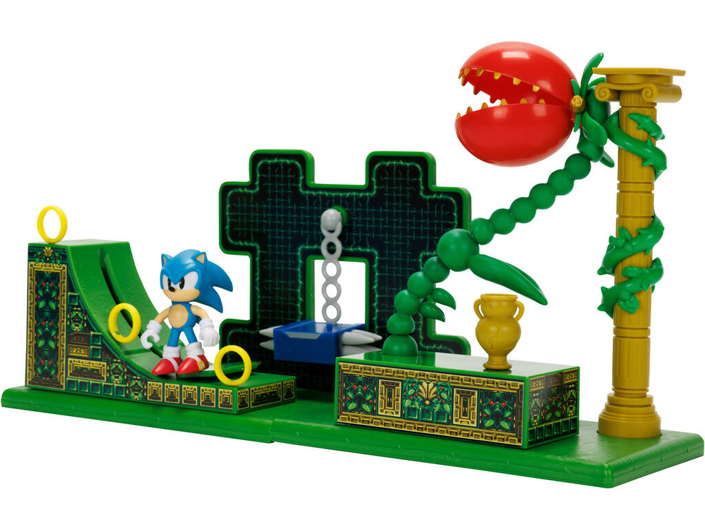 Sonic Playset con figura 6 cm Jakks 418874