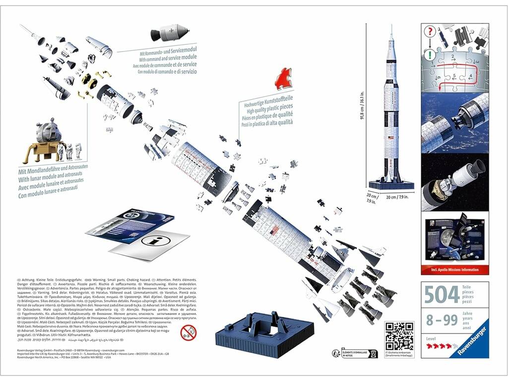 3D-Puzzle Apollo Saturn V Rakete Ravensburger 11545