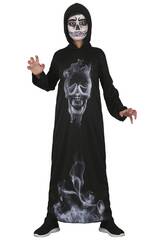 Kinder-Dämonen-Tunika-Kostüm mit Kapuze, Größe XL