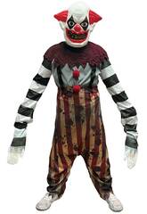 Costume da clown fantasma braccia lunghe bambino taglia M