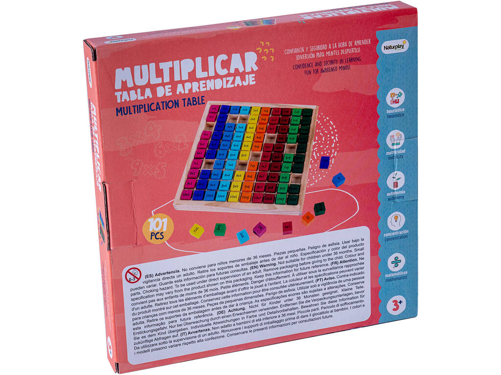 Multiplicar Tabla de Aprendizaje Madera