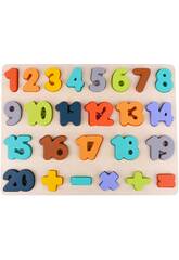 Puzzle di numeri in legno 26 pezzi