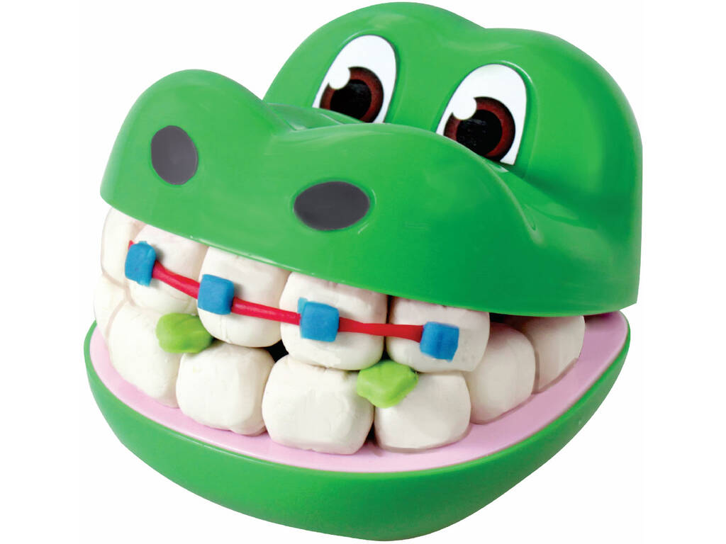 Dentiste crocodile avec 5 pots de pâte à modeler