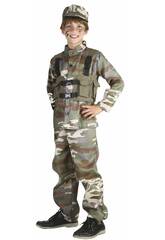 Kinder-Soldaten-Kostüm im Tarnmuster, Größe XL