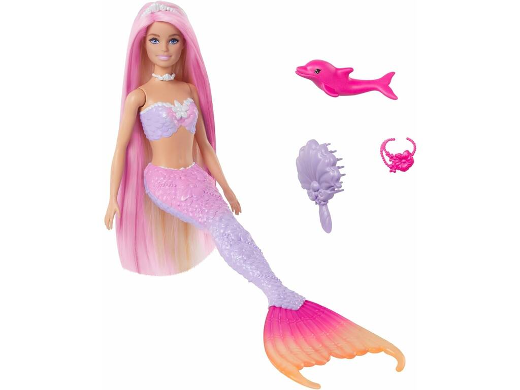 Barbie Um Toque de Magia Malibu Sereia Muda de Cor Mattel HRP97