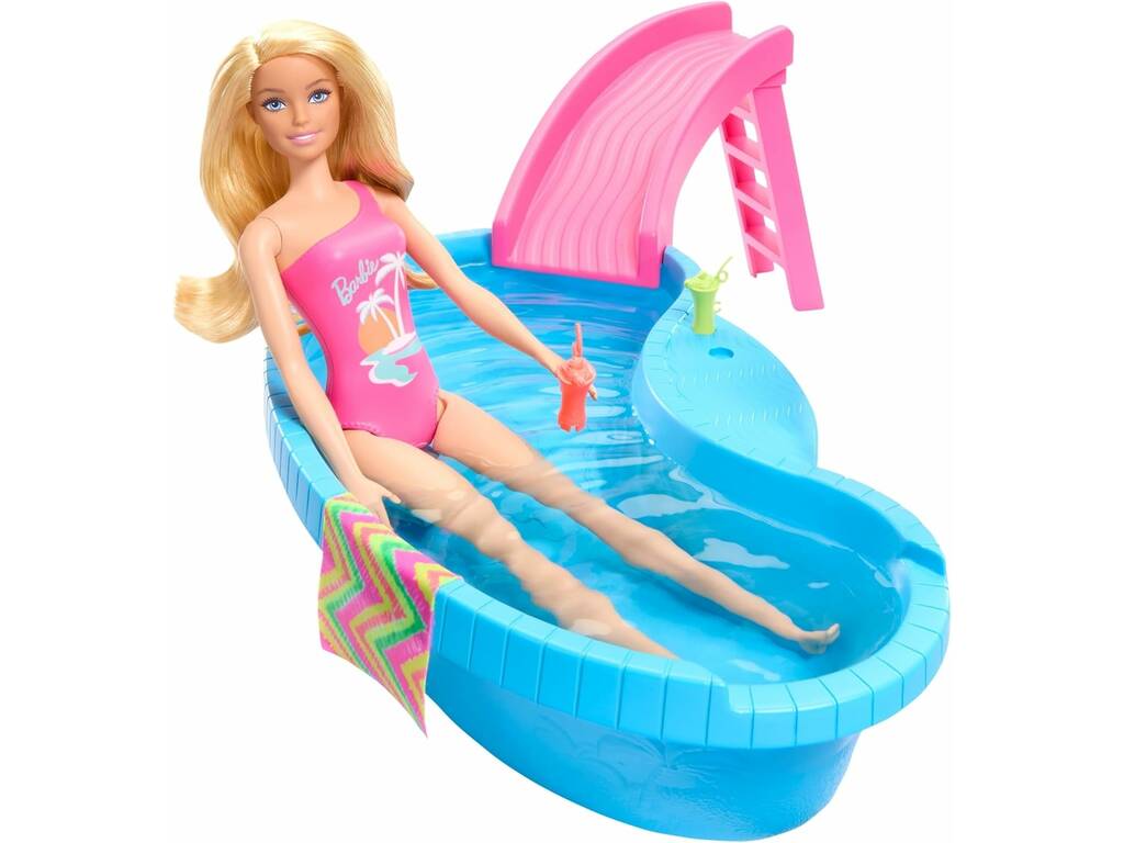 Barbie avec piscine par Mattel HRJ74