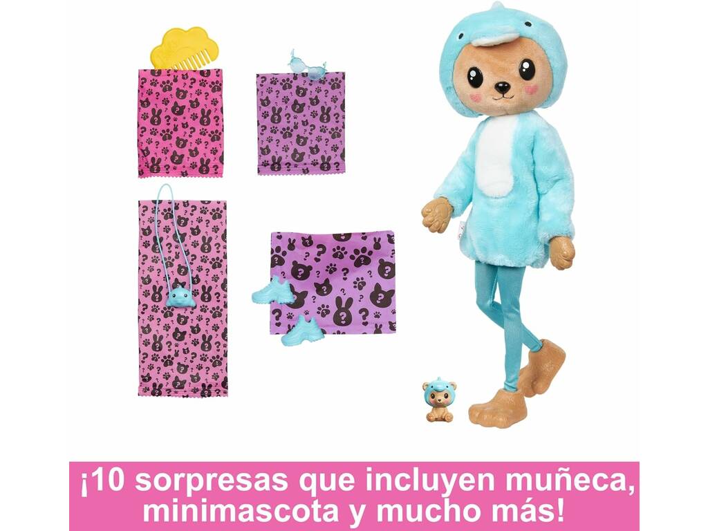 Barbie Cutie Reveal Serie Costumi Orso Delfino Mattel HRK25