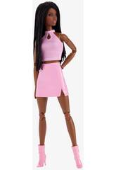 Barbie Signature Looks Zöpfe mit rosa Rock Mattel HRM13