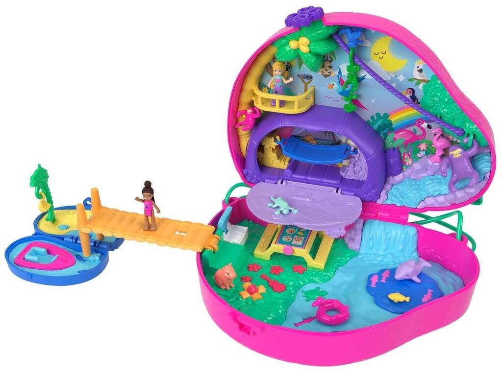 Polly Pocket Cofre Família De Preguiçosos 2 Em 1 de Mattel HRD40