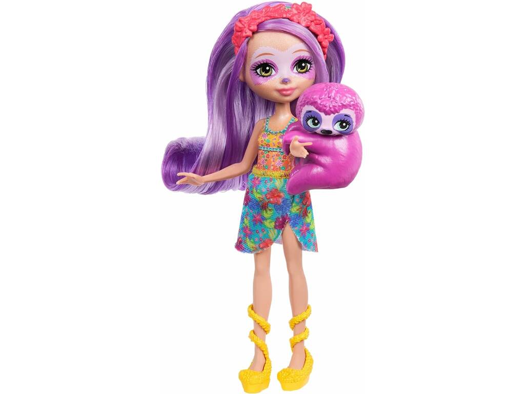 Enchantimals Sunshine Island Sloth Purple Mattel HRX82