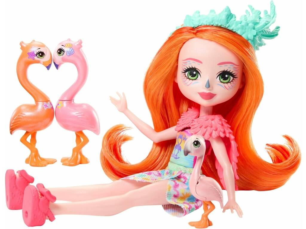 Enchantimals Sunshine Island Família de Flamingos de Mattel HRX85