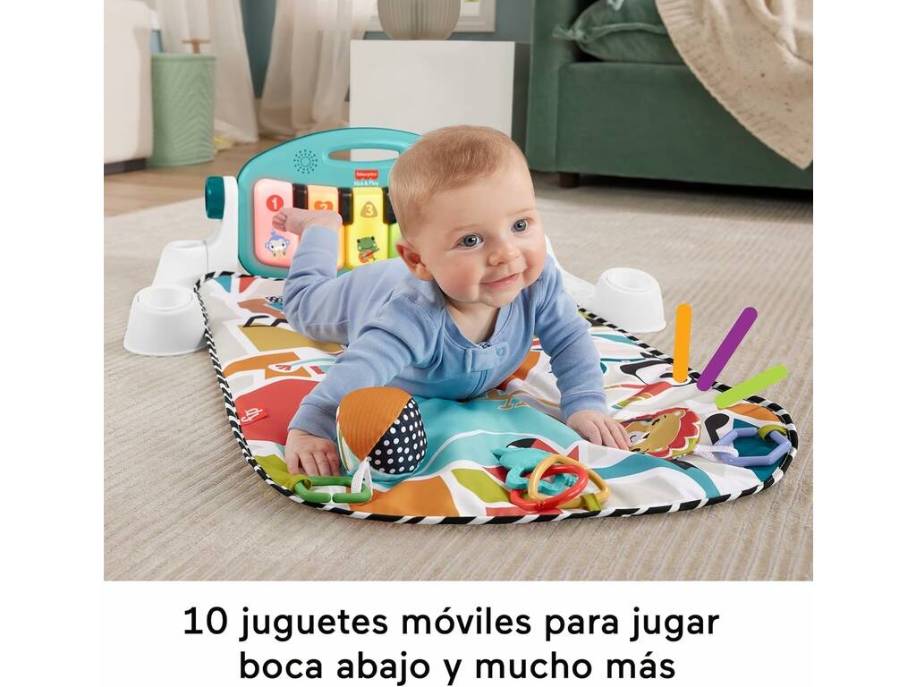 Fisher Price Ginásio Piano Pancadinhas com Luzes e Sons Mattel HWY54