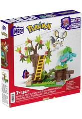 Pokémon Mega Der Zauberwald von Emolga und Bulbasaur Mattel HTH69