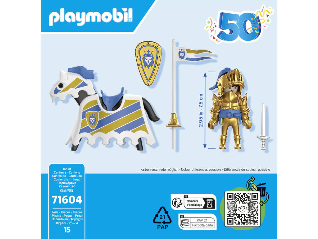 Playmobil 50e anniversaire Chevalier médiéval 71604